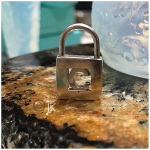 Tiffany & Co. 925 Silver C Padlock Charm Pendant